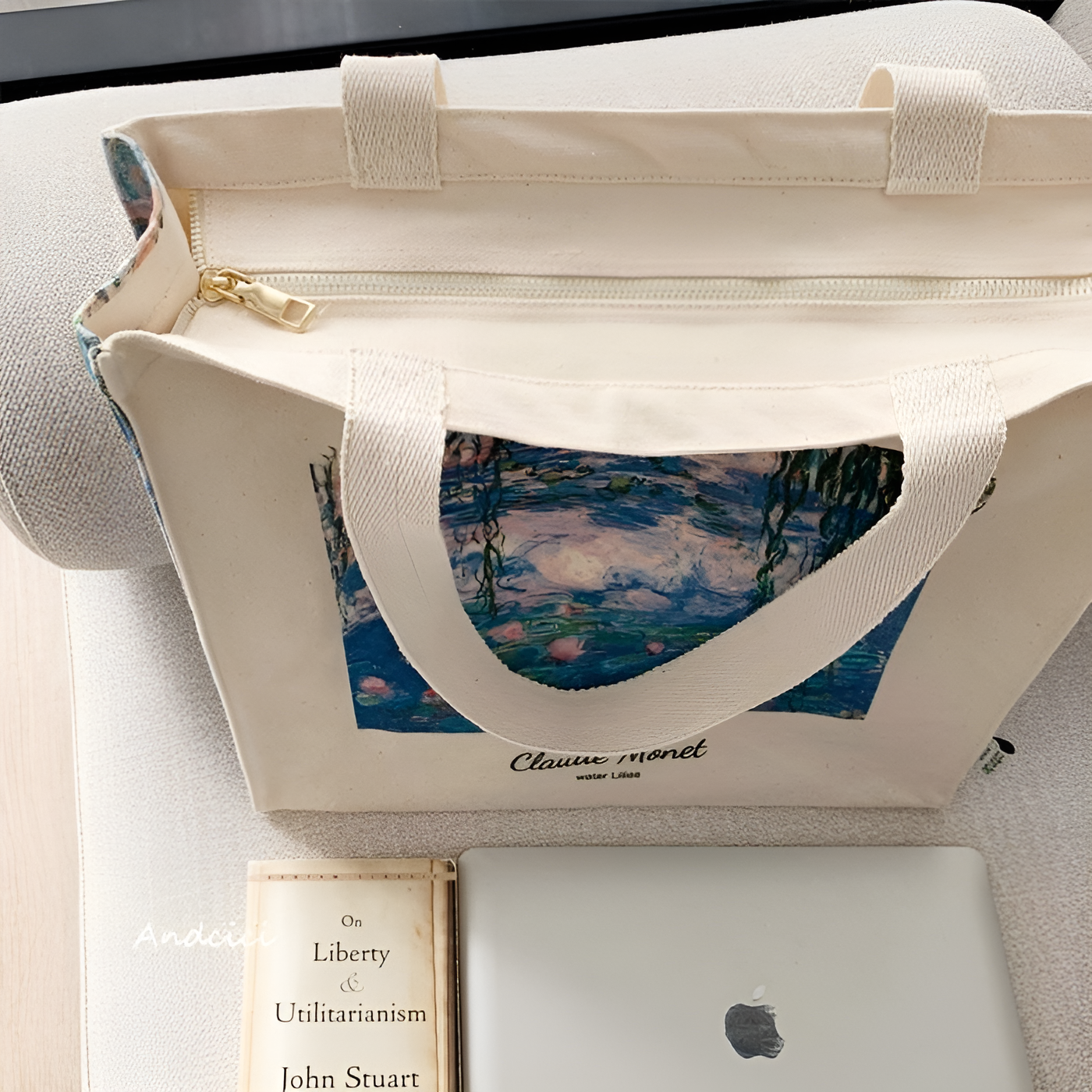 Claude Monet Collection Water Lilies Premium Tote Bag