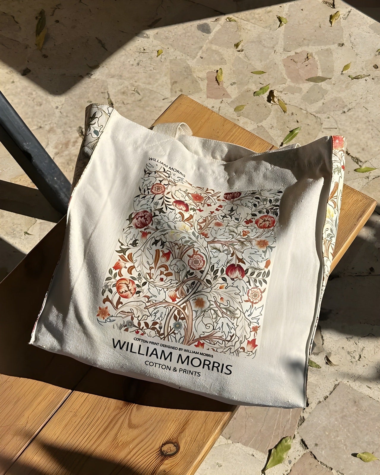 William Morris Pink & Rose, 1890 Canvas Tote Bag with Zip